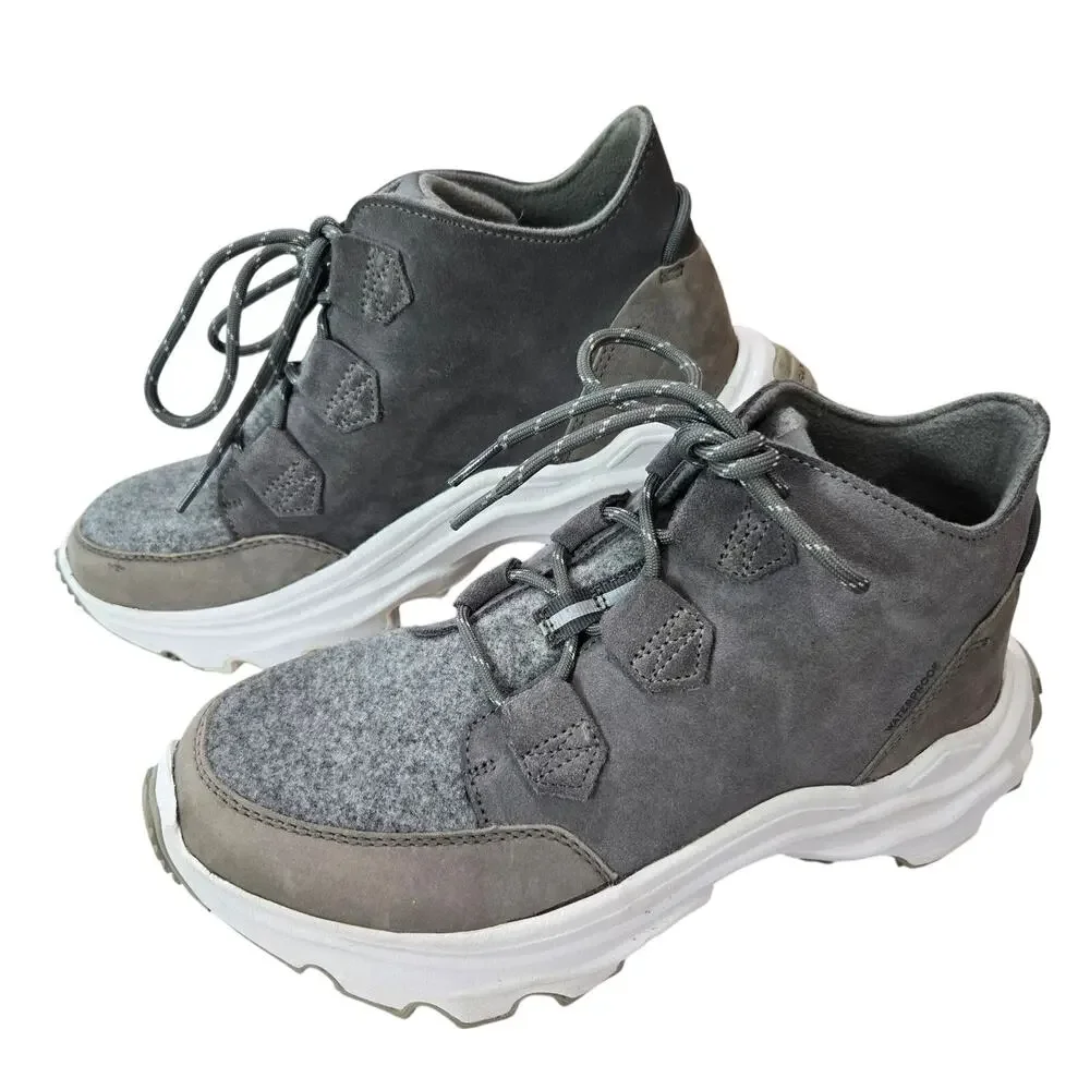 Sorel Women's Size 9 Gray Kinetic Breakthru Caribou Sneaker Boot Lugg Sole #898 - Picture 4 of 9